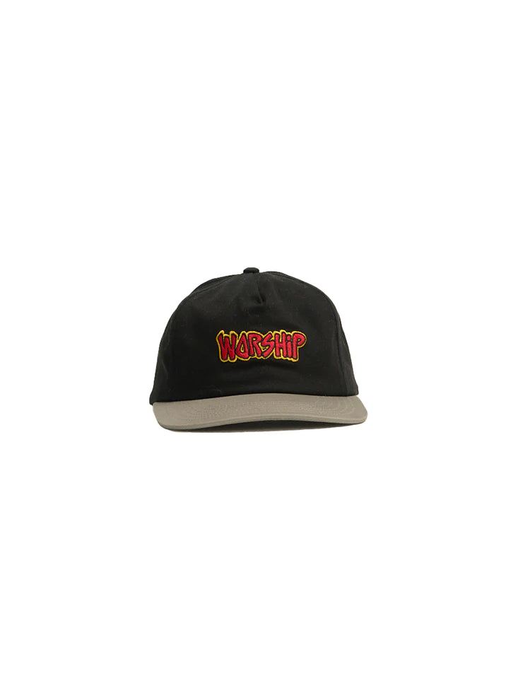 WORSHIP - "CHEWED" HAT WASHED BLACK