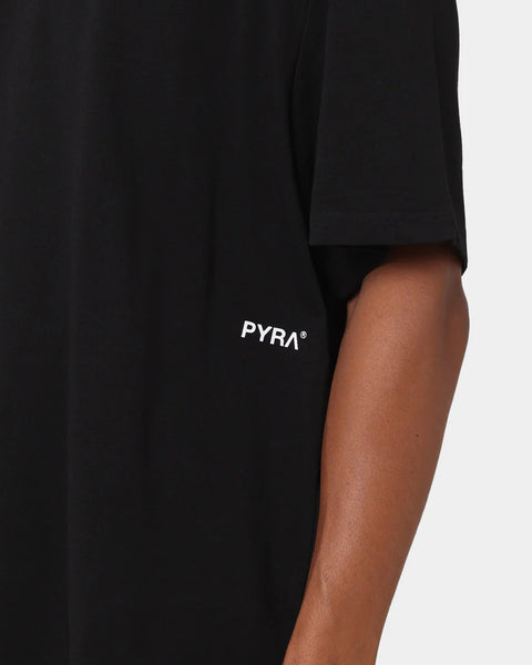 PYRA - "MICRO" LOGO TEE BLACK/WHITE