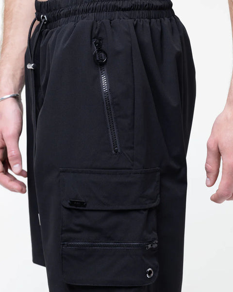 PYRA - "NERO" CARGO SHORTS BLACK