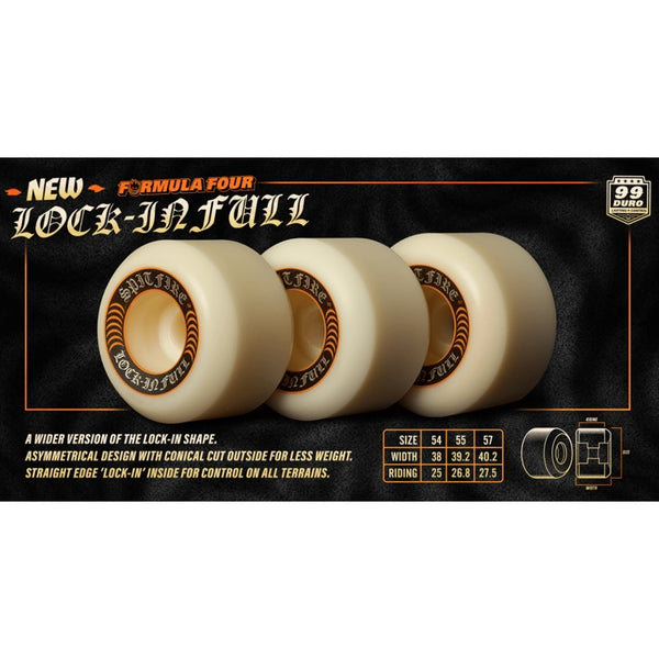 Spitfire Lock In Full F4 99D 54mm Skateboard Wheels