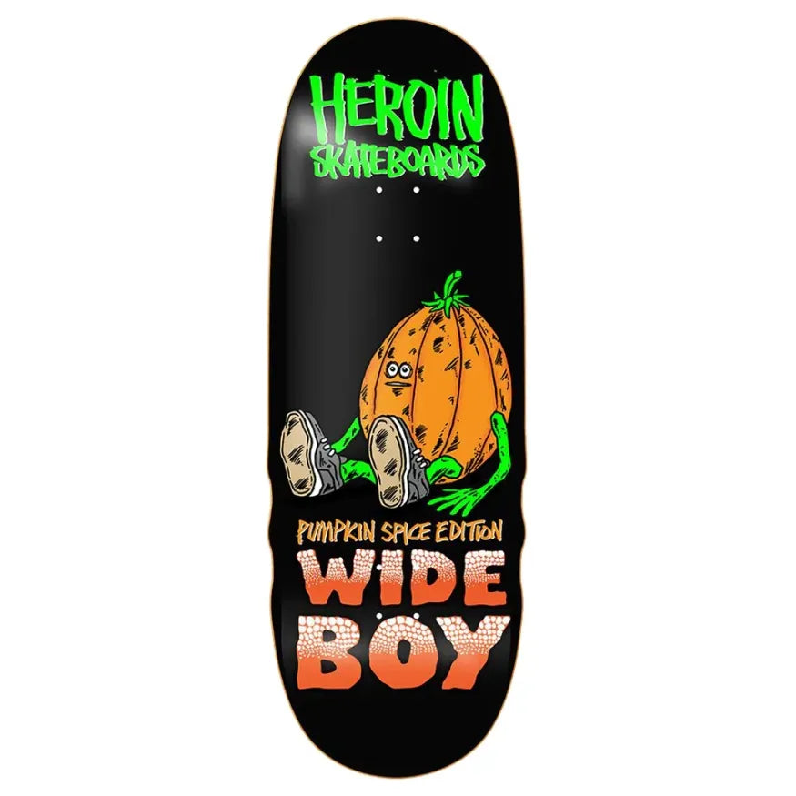 Heroin Pumpkin Spice Wide Boy 10.75 Skateboard Deck