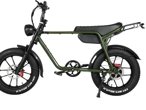 2024 NEW MAMBA SAHARA FAT TYRE EBIKE 750W 48V17AH Battery GREEN Lodown