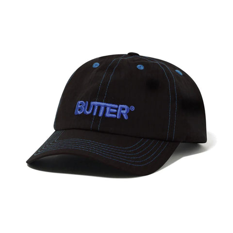 BUTTER GOODS NYLON ROUNDED LOGO 6 PANEL CAP