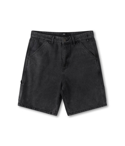FORMER - "DISTAND VT" DENIM CARPENTER SHORT BLACK DENIM