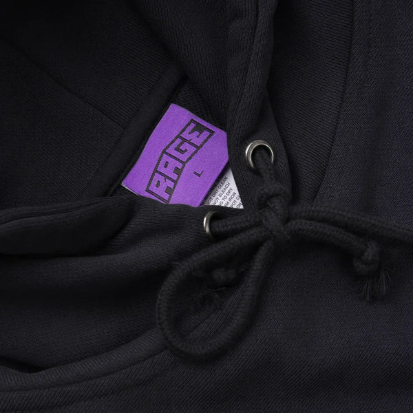 RAGE LOGO HOOD - BLACK