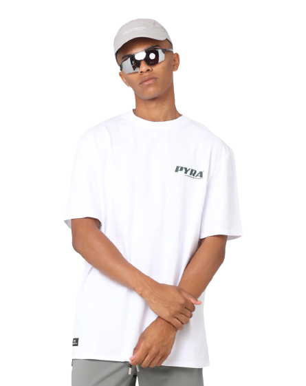 PYRA - "VERSION" TEE WHITE/GREEN