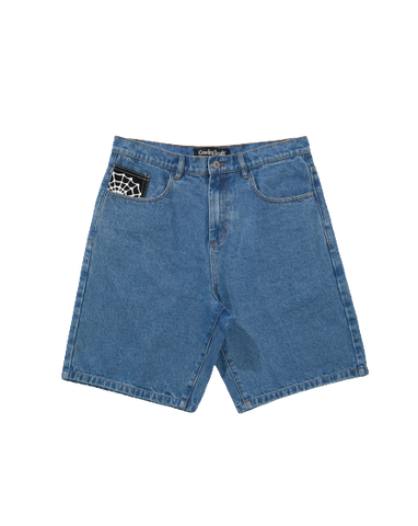 CRAWLING DEATH - "WEB" DENIM SHORTS