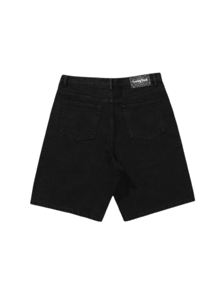 CRAWLING DEATH - "WEB" BLACK DENIM SHORTS