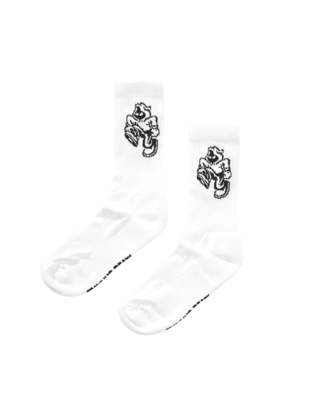 CRAWLING DEATH - "DAN COY" SOCKS WHITE
