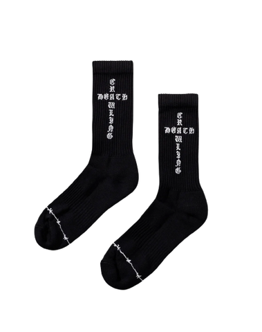 CRAWLING DEATH - "CROSS SOCKS" BLACK