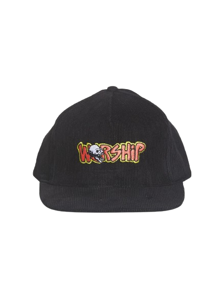 WORSHIP - "GOBBLER" 5 PANEL HAT BLACK