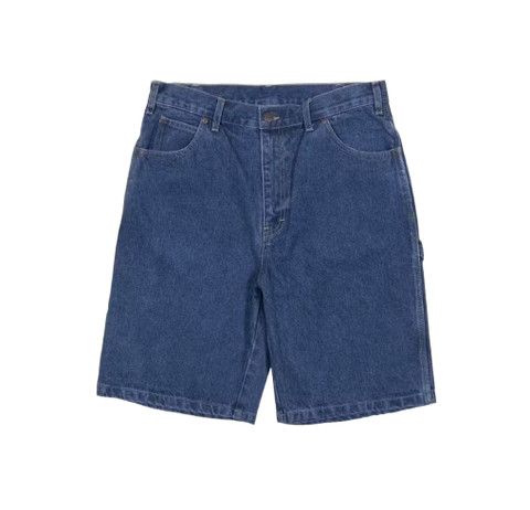 DICKIES - "11 RELAXED FIT DENIM 11" CARPENTER DENIM SHORT STONE WASHED INDIGO