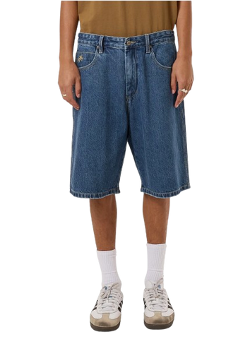 WORSHIP - "BIG DAWG" JEAN SHORTS BLUE RINSE