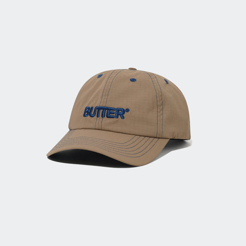 BUTTER GOODS NYLON ROUNDED LOGO 6 PANEL CAP