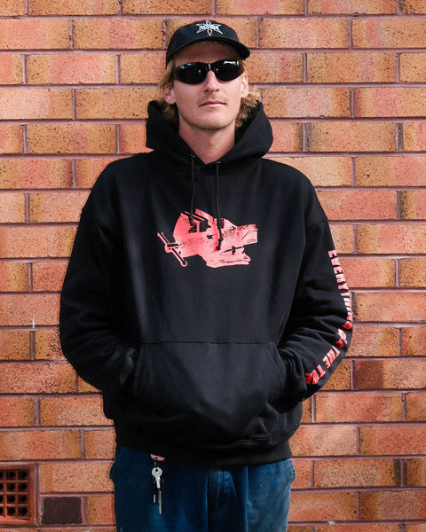 RAGE EVERYTHING ALL THE TIME HOOD - BLACK