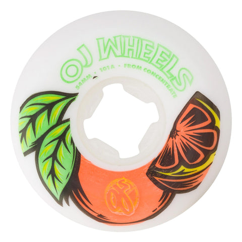 OJ - 54MM CONCENTRATE HARDLINE 101A WHITE ORANGE WHEELS