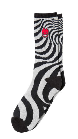 SPITFIRE "BIGHEAD FILL EMBROIDERED SWIRL" SOCKS BLACK HEATHER