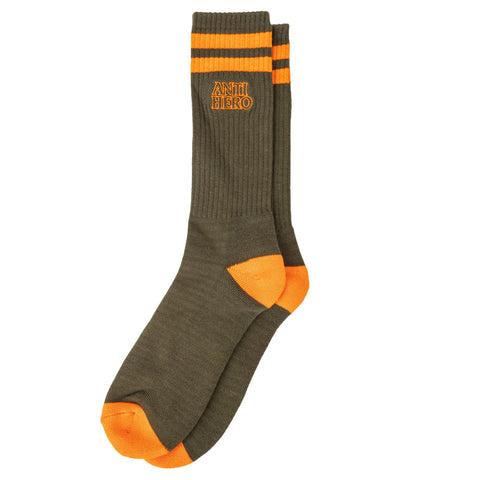 ANTI HERO - "BLACKHERO OUTLINE" SOCKS OLIVE
