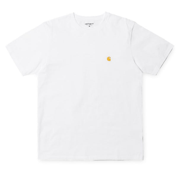 CARHARTT "CHASE" TEE WHITE/GOLD