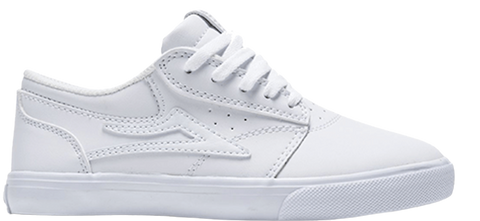 LAKAI "GRIFFIN" KIDS SHOE WHITE LEATHER