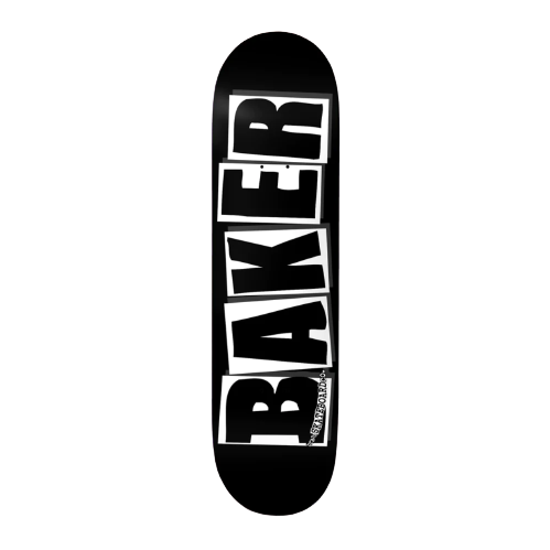 BAKER - "BRAND LOGO" BLACK/WHITE 8.0"