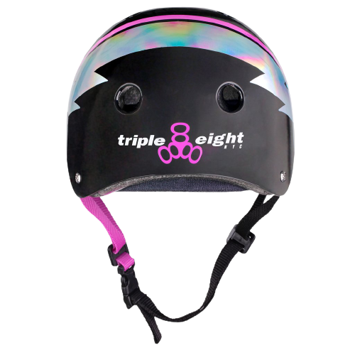 TRIPLE EIGHT "CERTIFIED SWEATSAVER" HELMET BLACK LIGHTNING