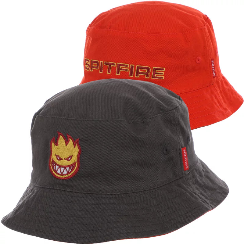SPITIFRE - "CLASSIC 87 BIGHEAD FILL" REVERSIBLE BUCKET HAT RED/CHARCOAL