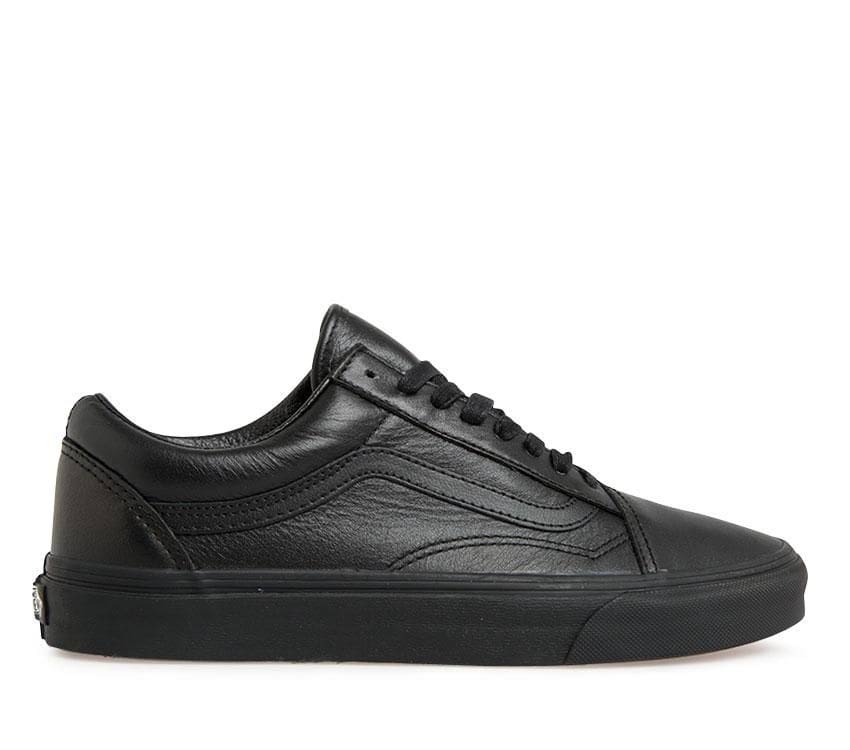 VANS KIDS OLD SKOOL LEATHER BLACK BLACK