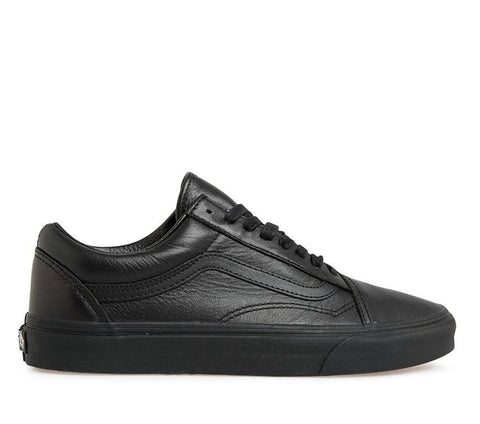 VANS KIDS OLD SKOOL LEATHER BLACK/BLACK