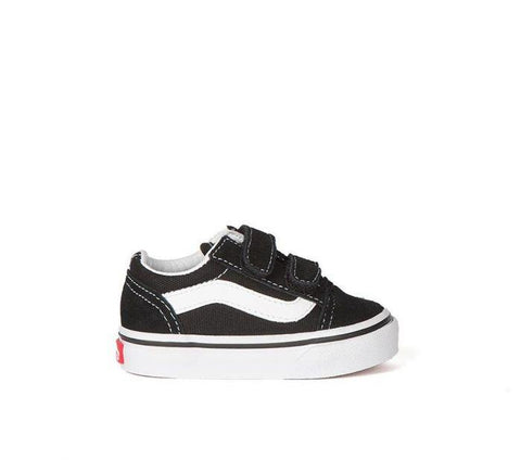 VANS TODDLER OLD SKOOL VELCRO BLACK/WHITE